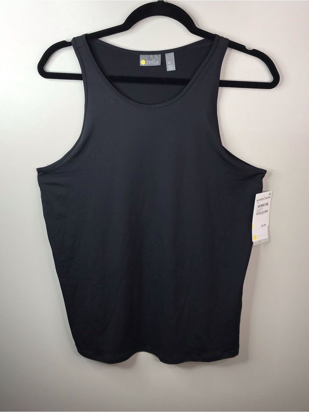 Zella Black Scoop Neck Athletic Tank Sz Medium NWT